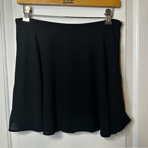 Forever 21 Black Chiffon Mini Skirt | Ruffled & Lined | Large